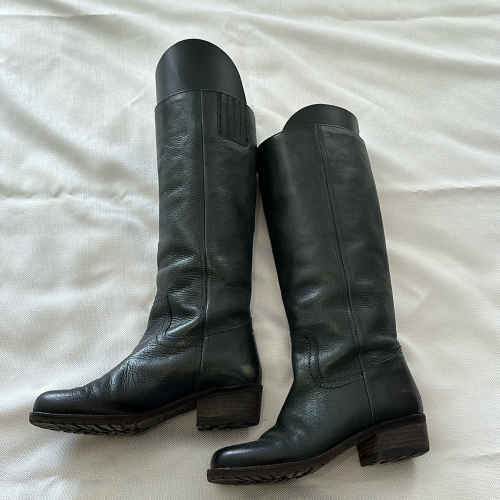 Dark teal boots